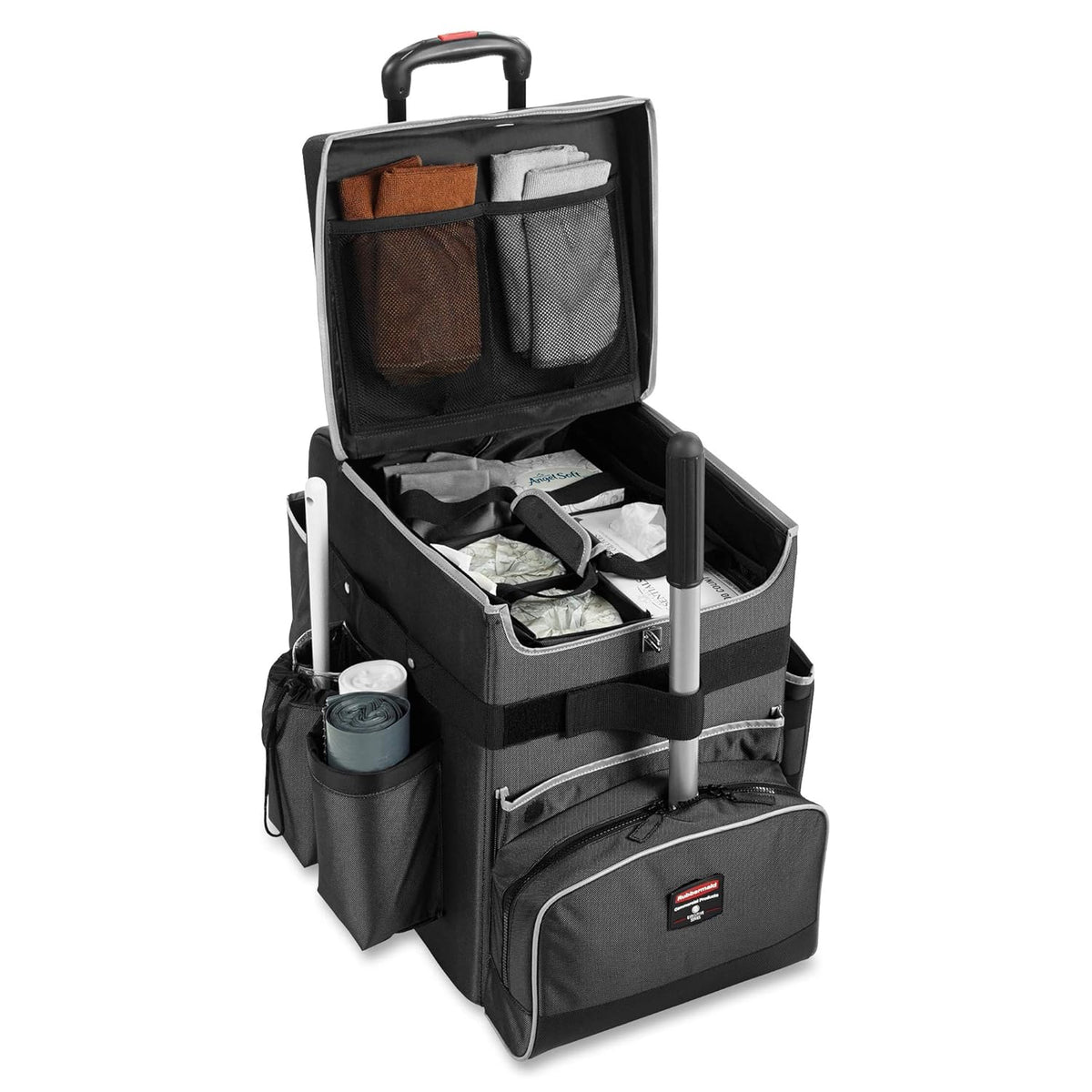 Executive Janitorial Housekeeping Quick Cart, Medium, Dark Gray M1627