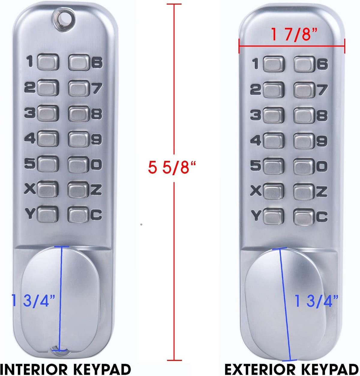 Double Keypad Mechanical Combination Lock Pack of 2 D564550