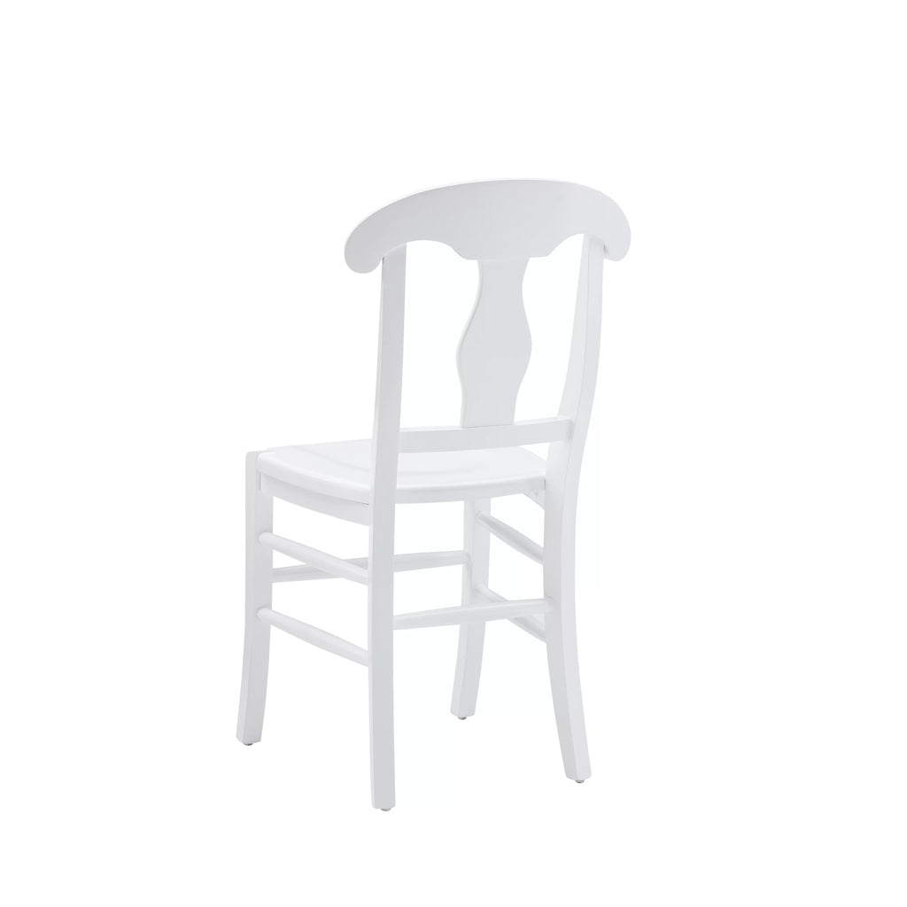 White Wood Dining Accent Chair Set of 2 S2347
