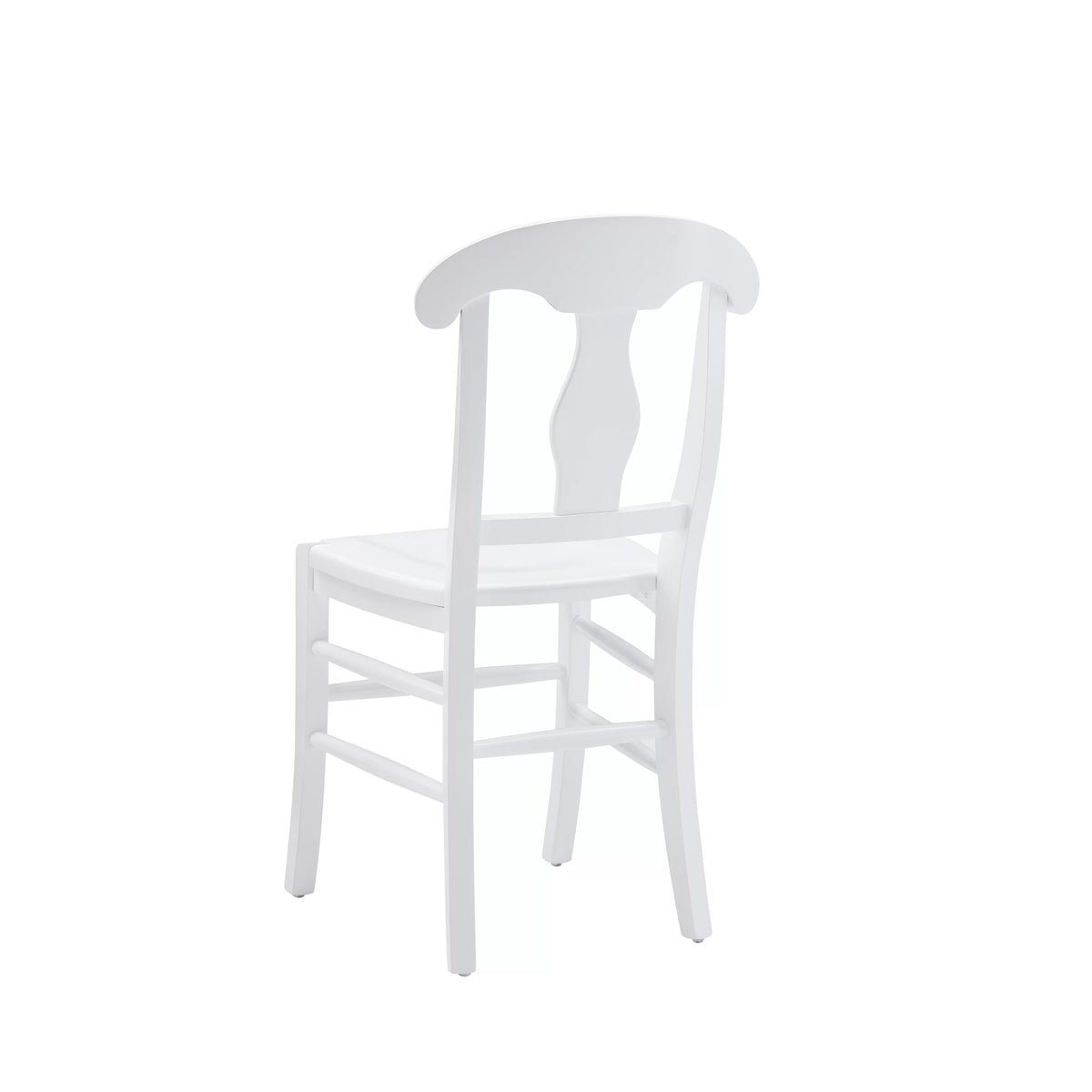 White Wood Dining Accent Chair Set of 2 S2347