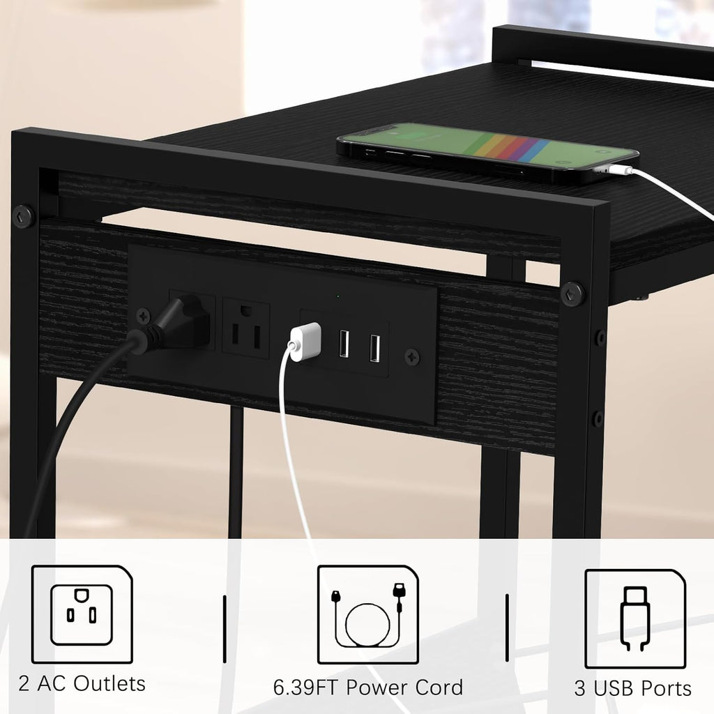 Black Record Player Table L373248