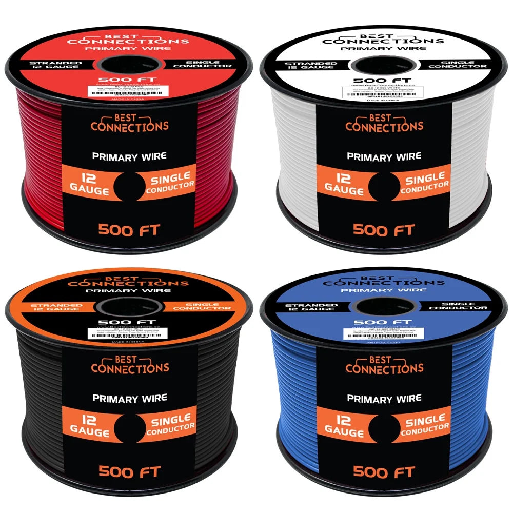 12 Gauge Automotive Primary Wire 4 Color 500ft C68193