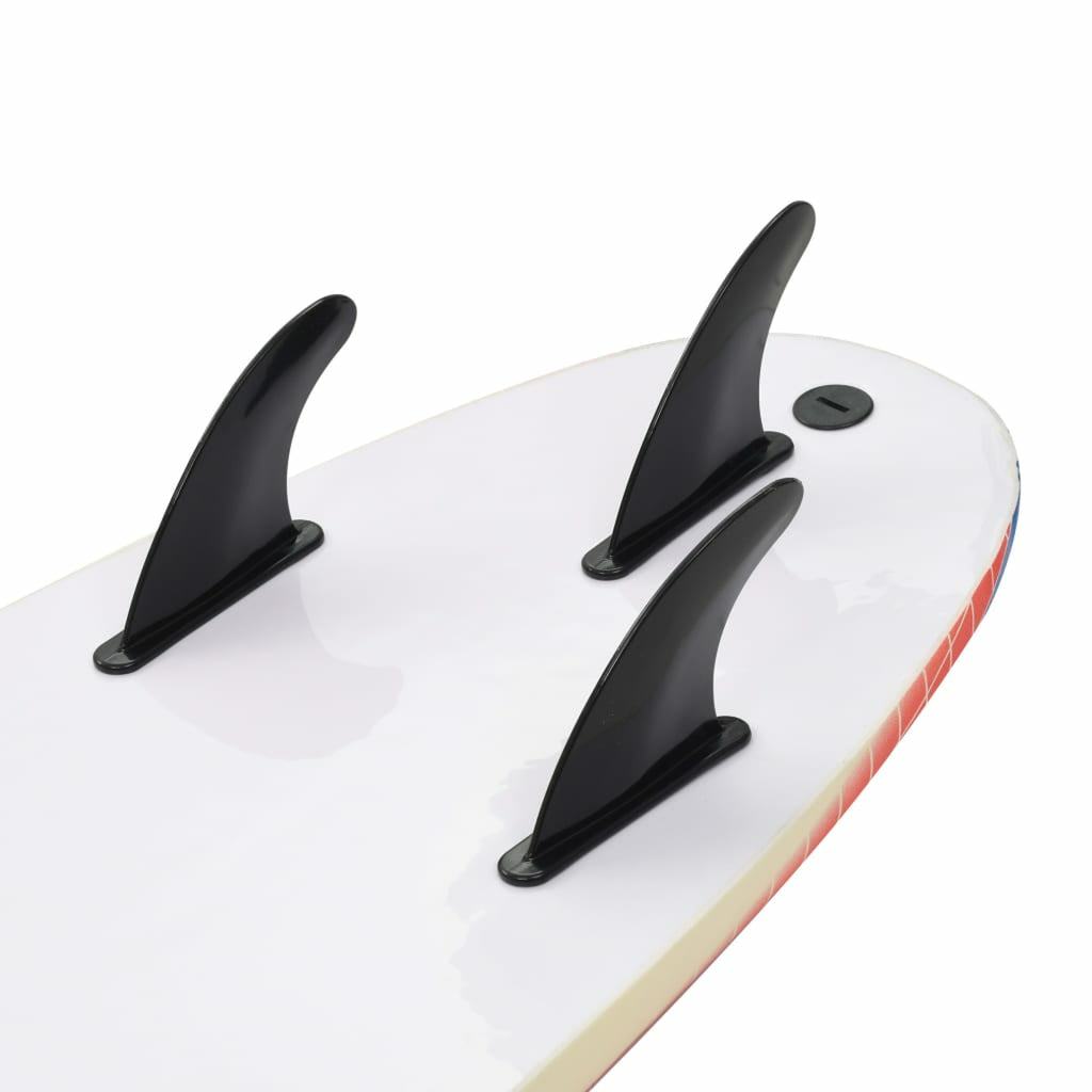 Surfboard with Leash and Plastic Fins N1861