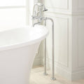 Floor Mounted Tub Filler Faucet with Cross Handles and Hand Shower M26418