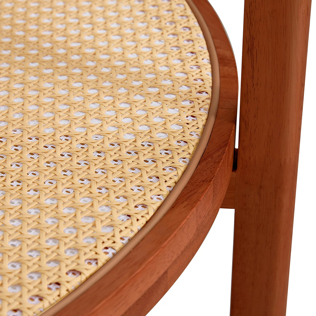 Solid Wood Coffee Table with Glass Top and PE Rattan C446936