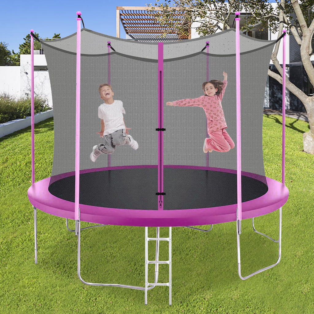 14 ft Rectangle Trampoline with Enclosure Net and PVC Spring Cover Padding A121