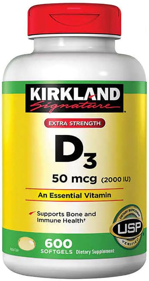 Extra Strength Vitamin D3 2000 IU 600 Softgels (Pack of 2) R611094
