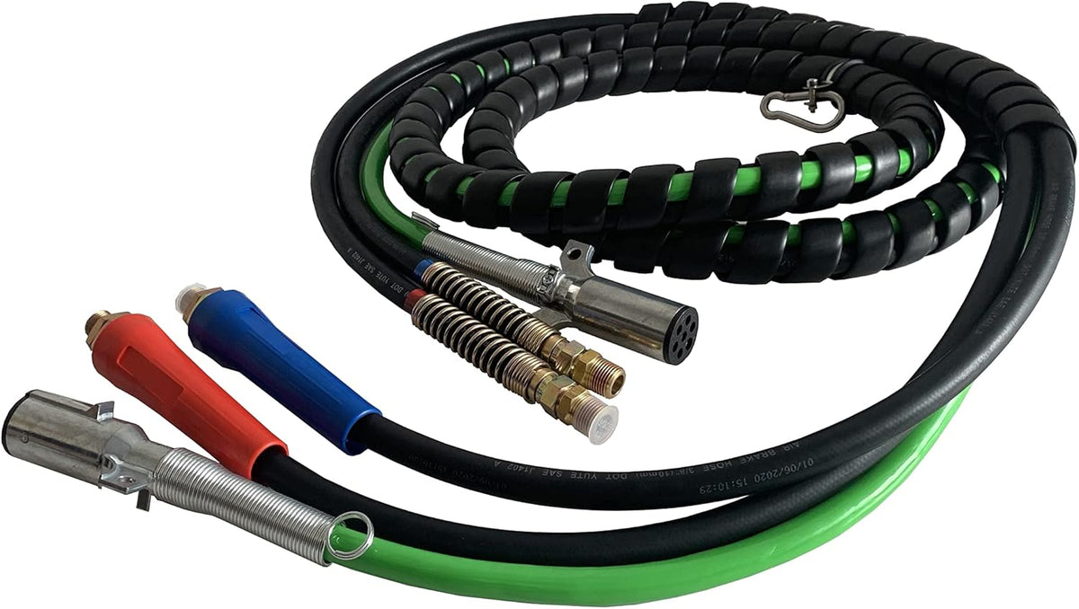3 in 1 Air Brake Line 15 Feet Copper Electrical Cable ABS Wire & Air Line Hose Assembly L5716