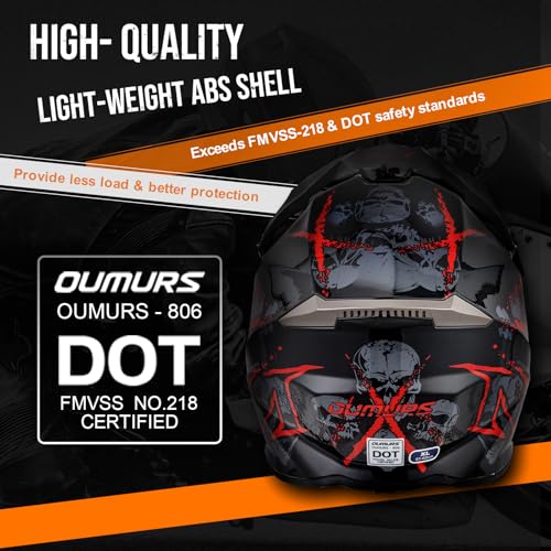 Adult ATV Dirt Bike Helmet Dual Visor with Gloves & Mask Adjustable Sun Visor Motorcycle Helmet Q256209