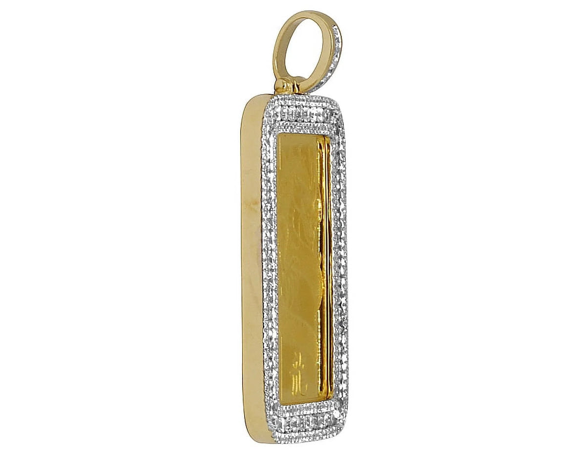24K Yellow Gold Real Diamond Pendant (7.5 Ct) R378