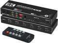 4K@60Hz 4x2 HDMI Matrix Switch with Optical and L/R Audio Output, HDCP2.2, HDR 10, Pack of 2 H29766