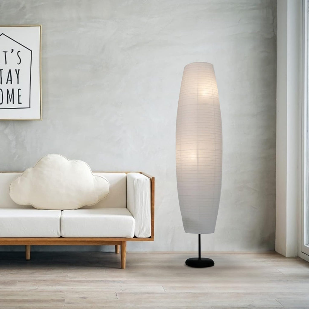 Paper Floor Lamp Shade with Bulb Cage Guard W450959