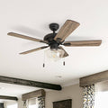 Brown 42-Inch LED Ceiling Fan with Remote Control Q4329