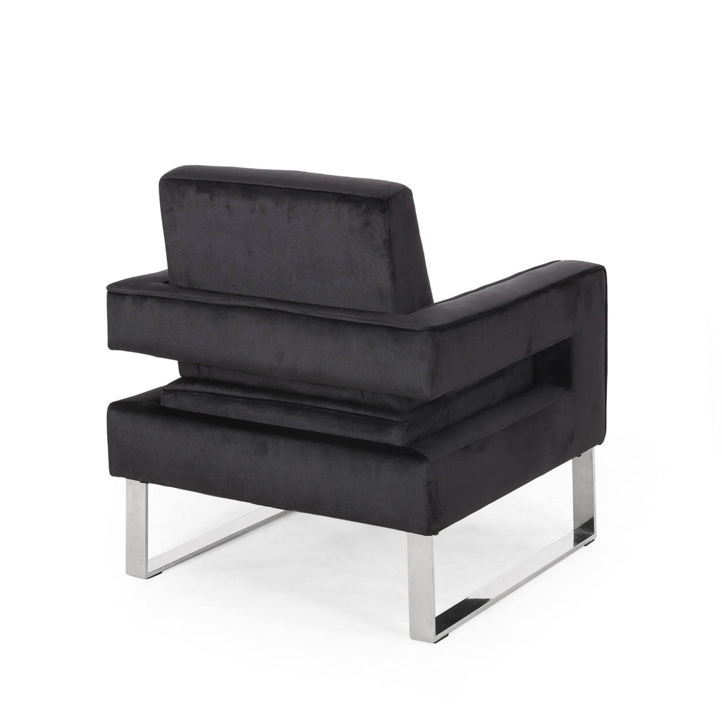 Gray Velvet Club Chair F838