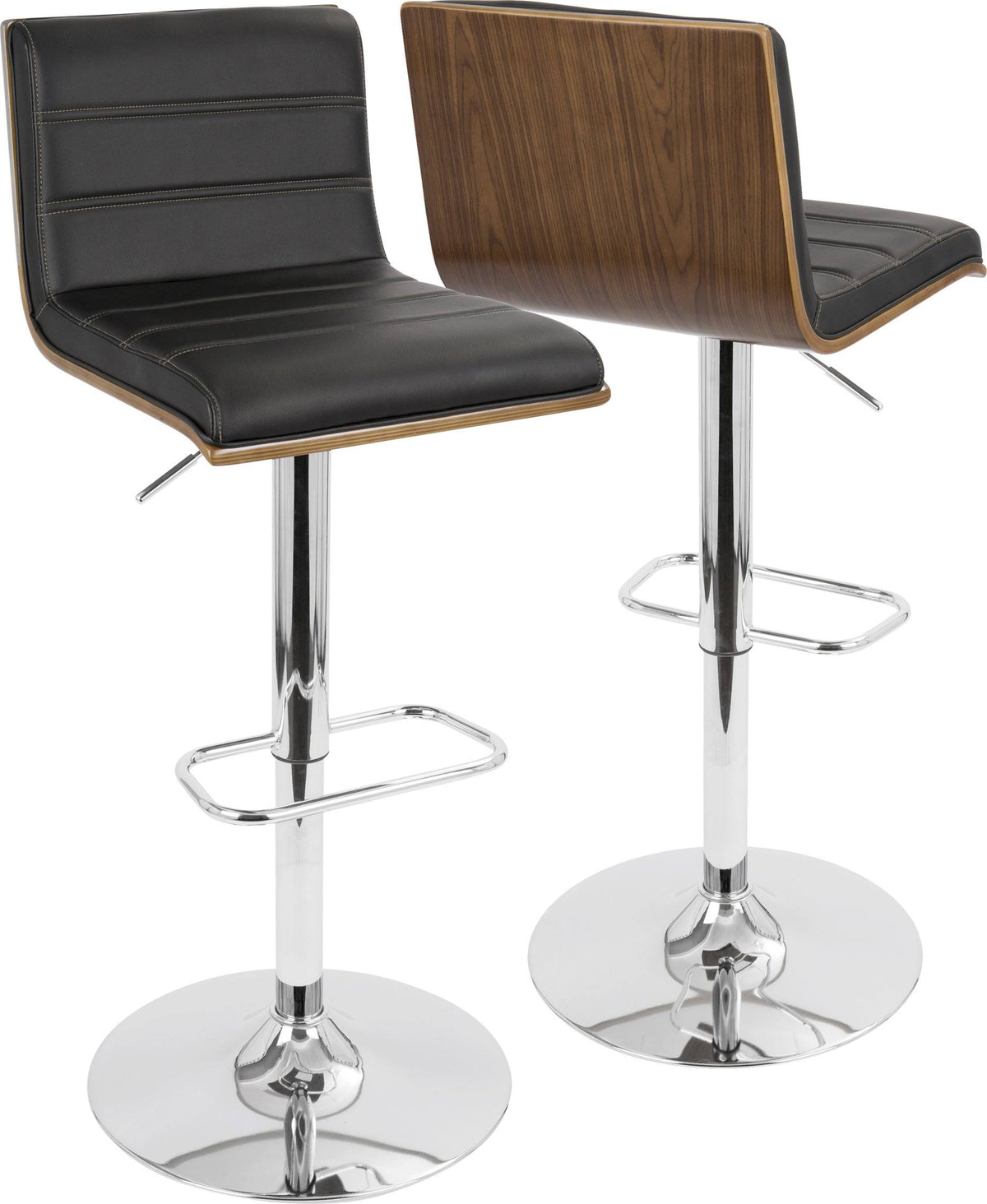 Walnut/Black Barstool I52828