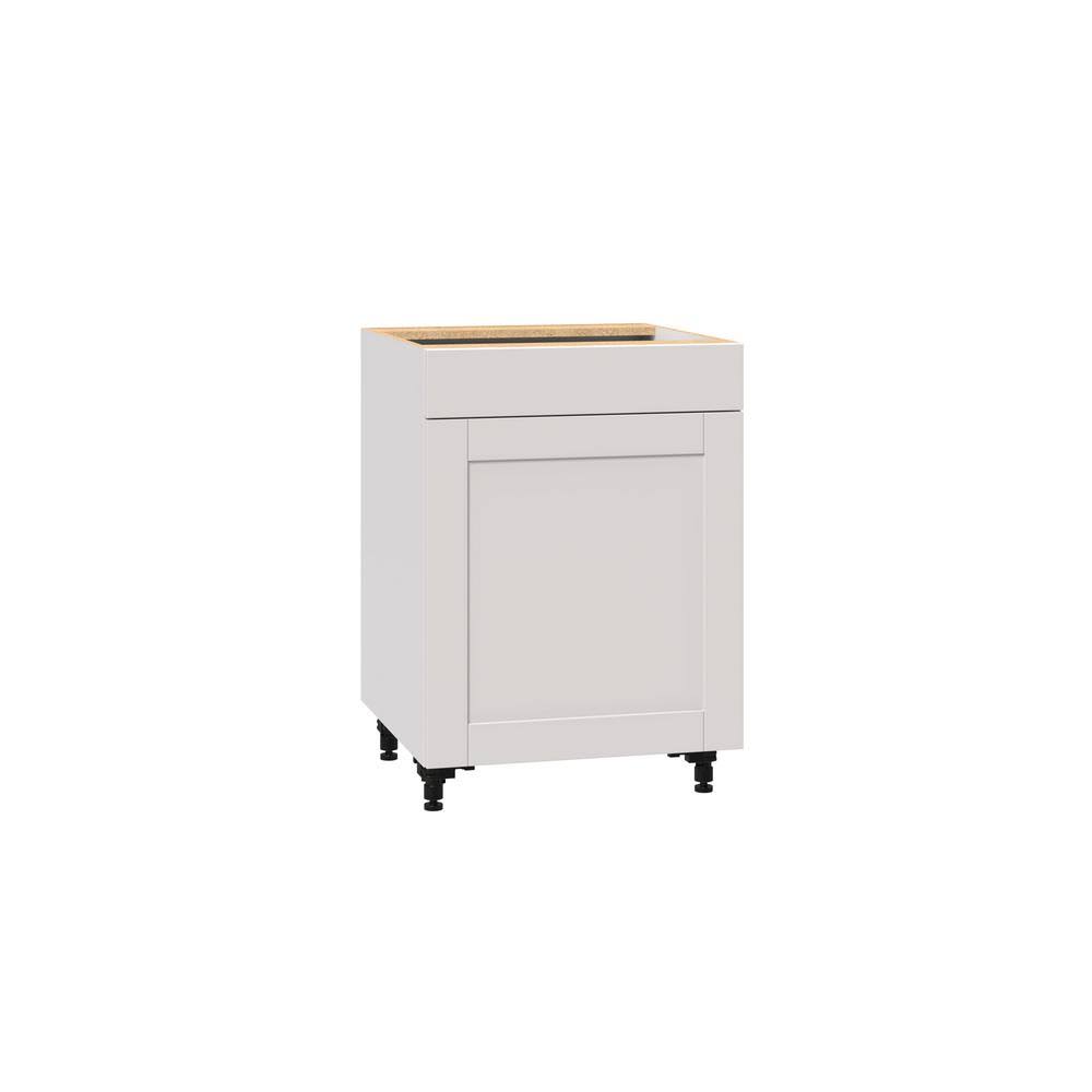 Vanilla White Base Cabinet with Metal Drawer Box B490