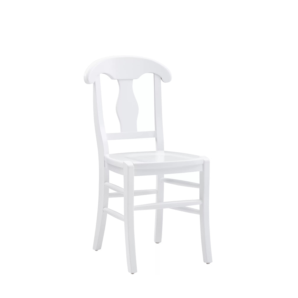 White Wood Dining Accent Chair Set of 2 S2347