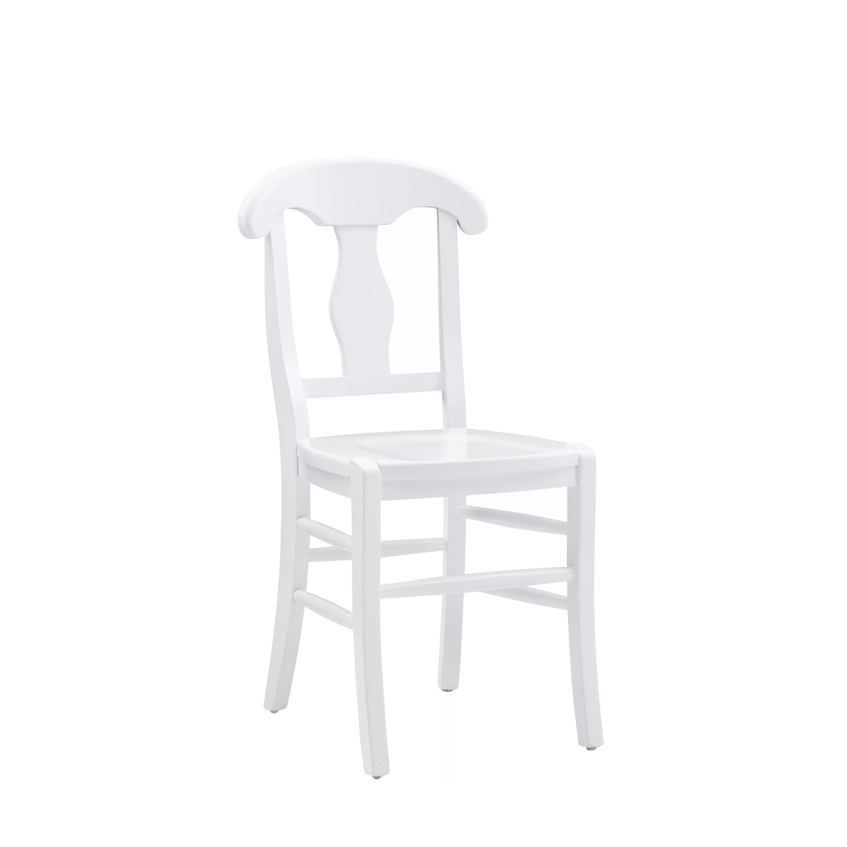 White Wood Dining Accent Chair Set of 2 S2347