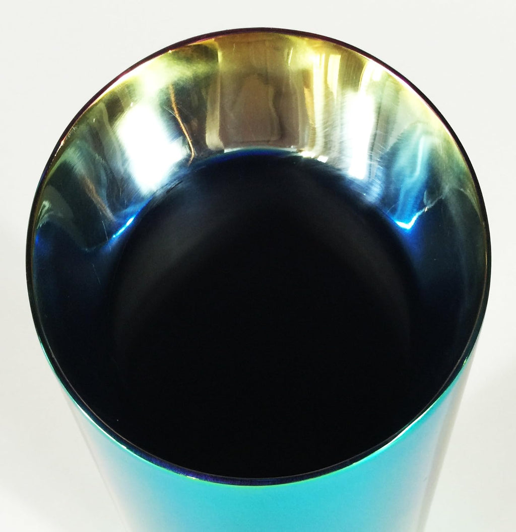 Exhaust Tip 4.00" OD 3.00" ID X 12.00" Long 3.00" Inlet Double Wall Stainless Steel Burned Color Green Pack of 2 Z18594