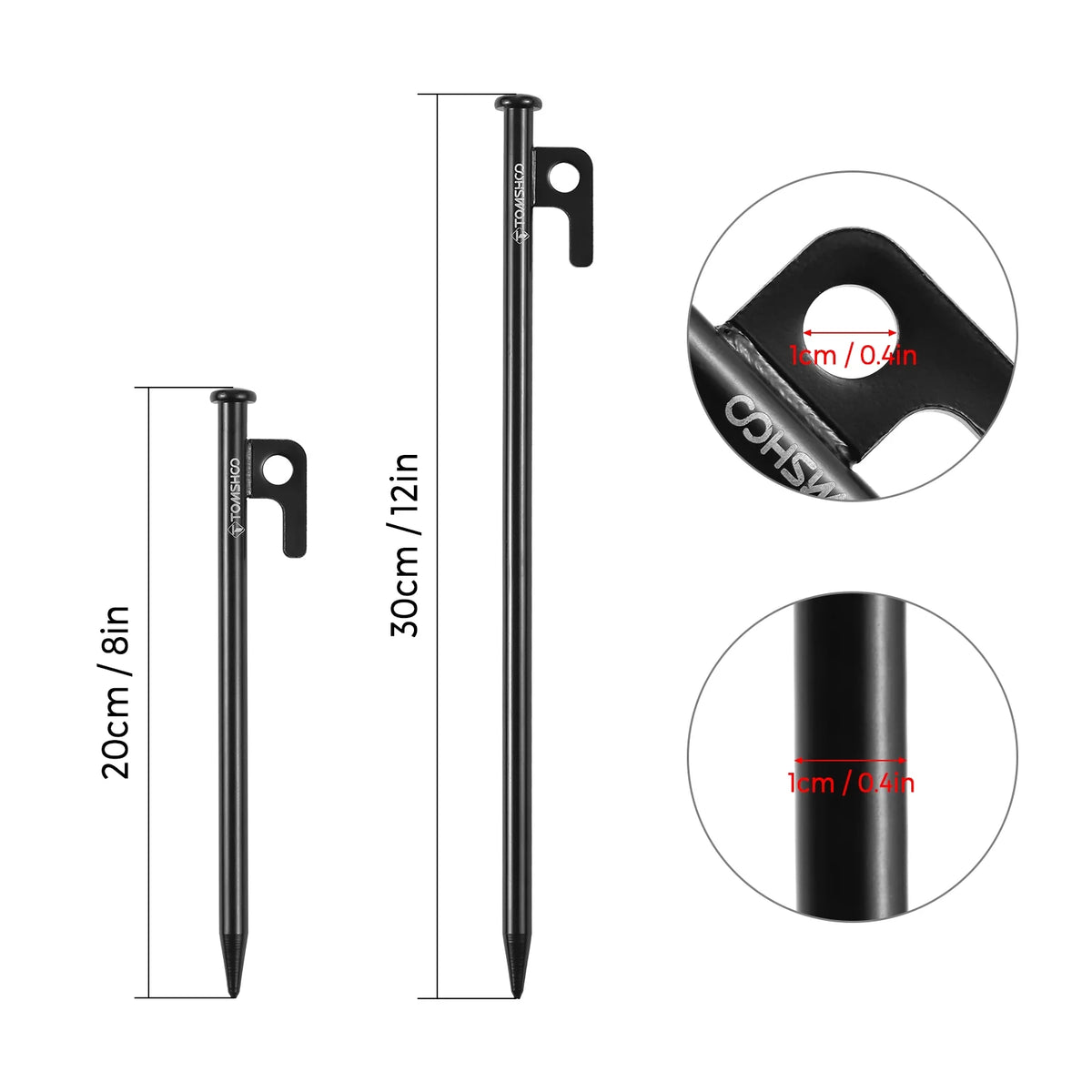 Heavy Duty Steel Tent Pegs 6PCS D8888
