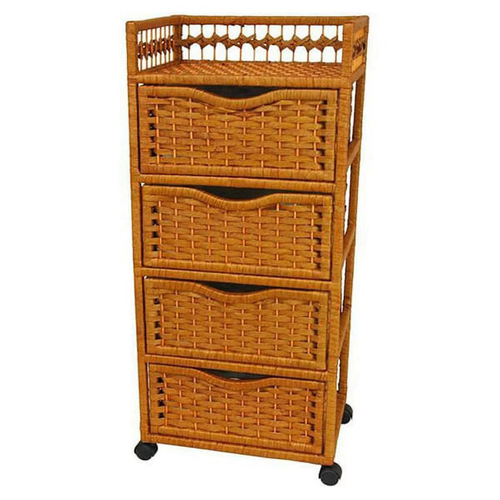 Natural Fiber 4-drawer Chest of Drawers I35375