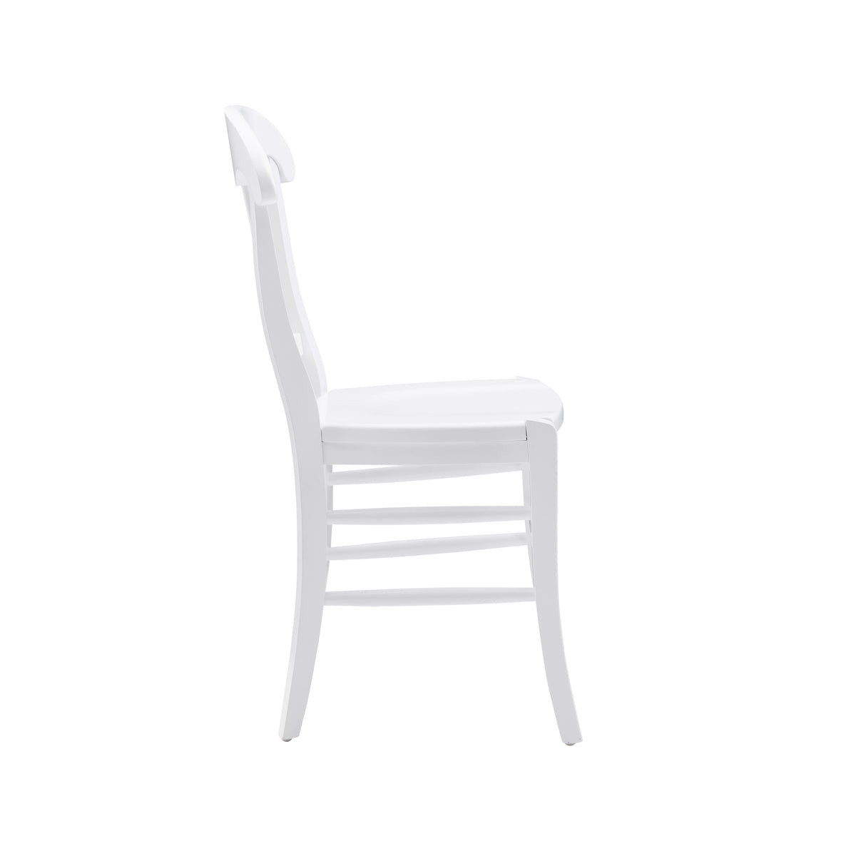 White Wood Dining Accent Chair Set of 2 S2347