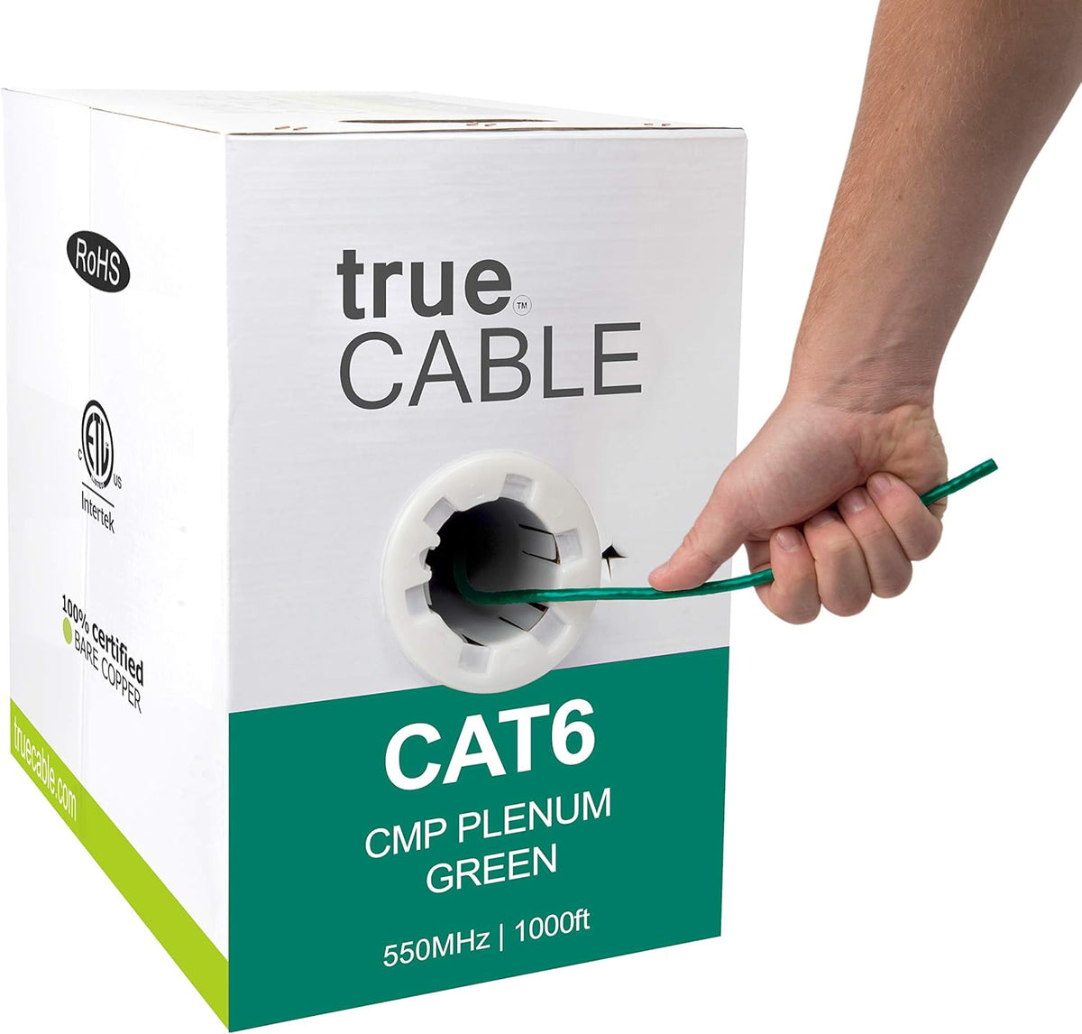 Gray 1000ft Cat6 Plenum Bare Copper Ethernet Cable A28323