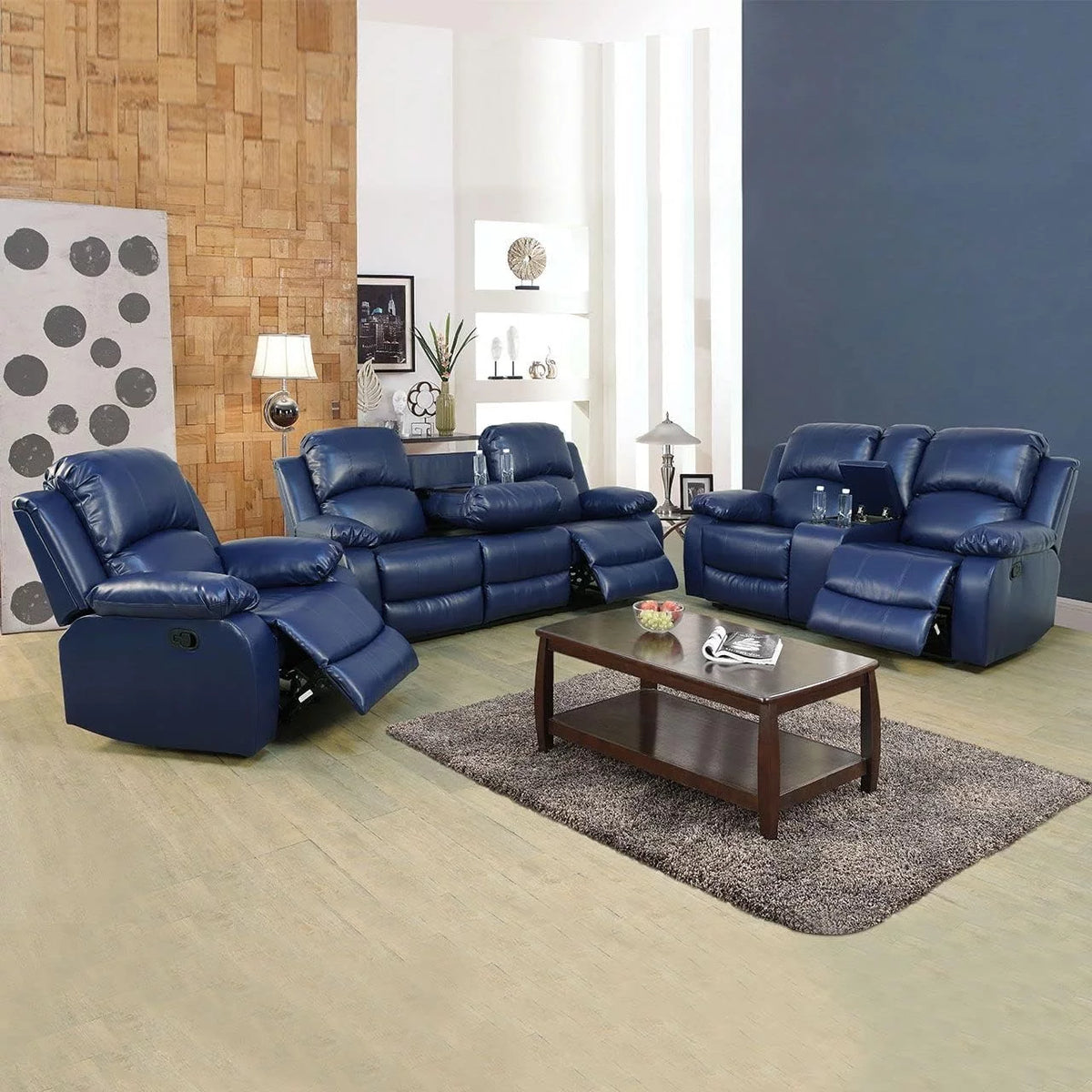 2 Piece Manual Recliner Sofa Couch V724
