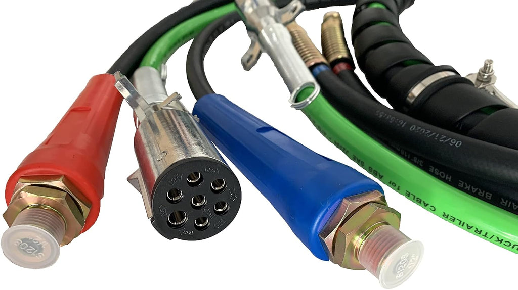 3 in 1 Air Brake Line 15 Feet Copper Electrical Cable ABS Wire & Air Line Hose Assembly L5716
