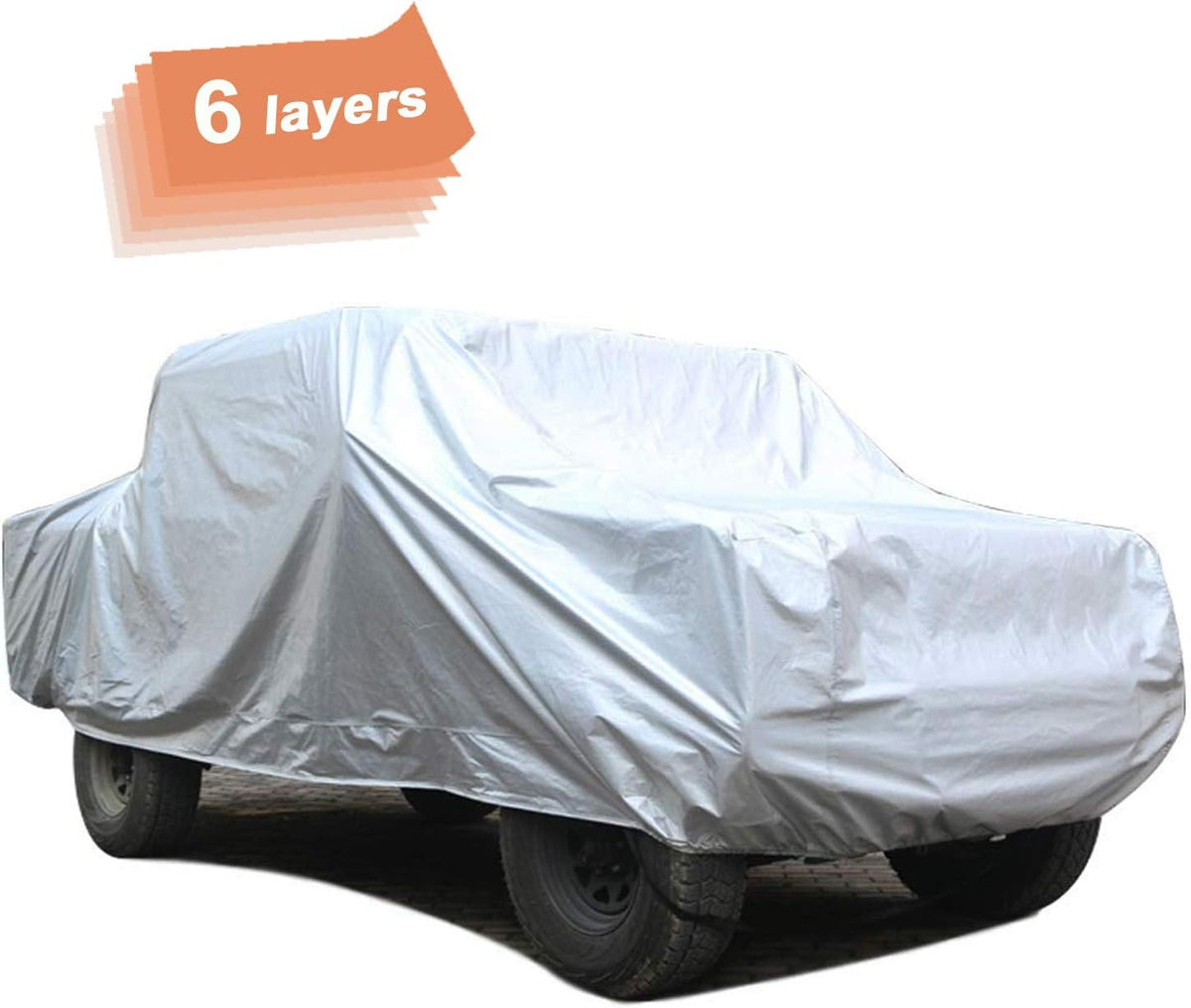 6 Layers Waterproof All Weather Car Cover with Zipper Door E630010