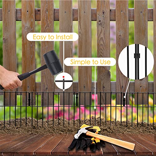 26 PCS 12In x 28Ft Rustproof Metal Wire Garden Fence L1734