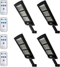 4 Pack Solar Street Lights Outdoor 180 LED Motion Sensor Flood Light with 3 Lighting Modes J21192