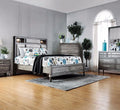 1pc Eastern King Size Bed Gray Finish X59474