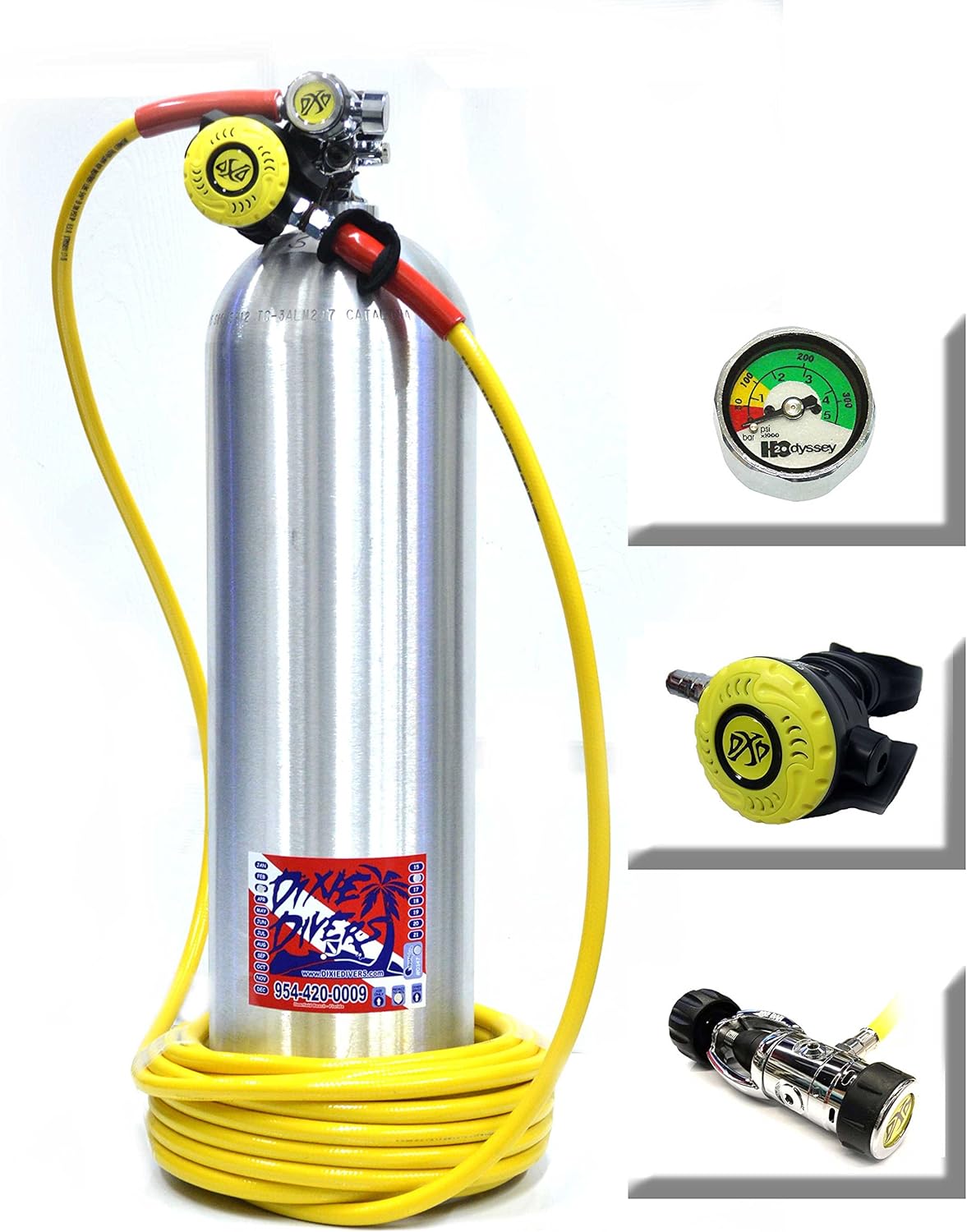 Kayak Diver Regulator Kit 50 Foot Hose First Stage Gauge Scuba W303