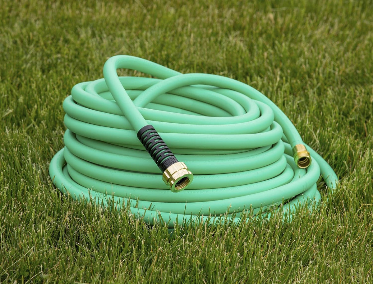 Soft & Supple Easy Coil Water Hose with Crush Proof Couplings 50' x 5/8", Green I49282