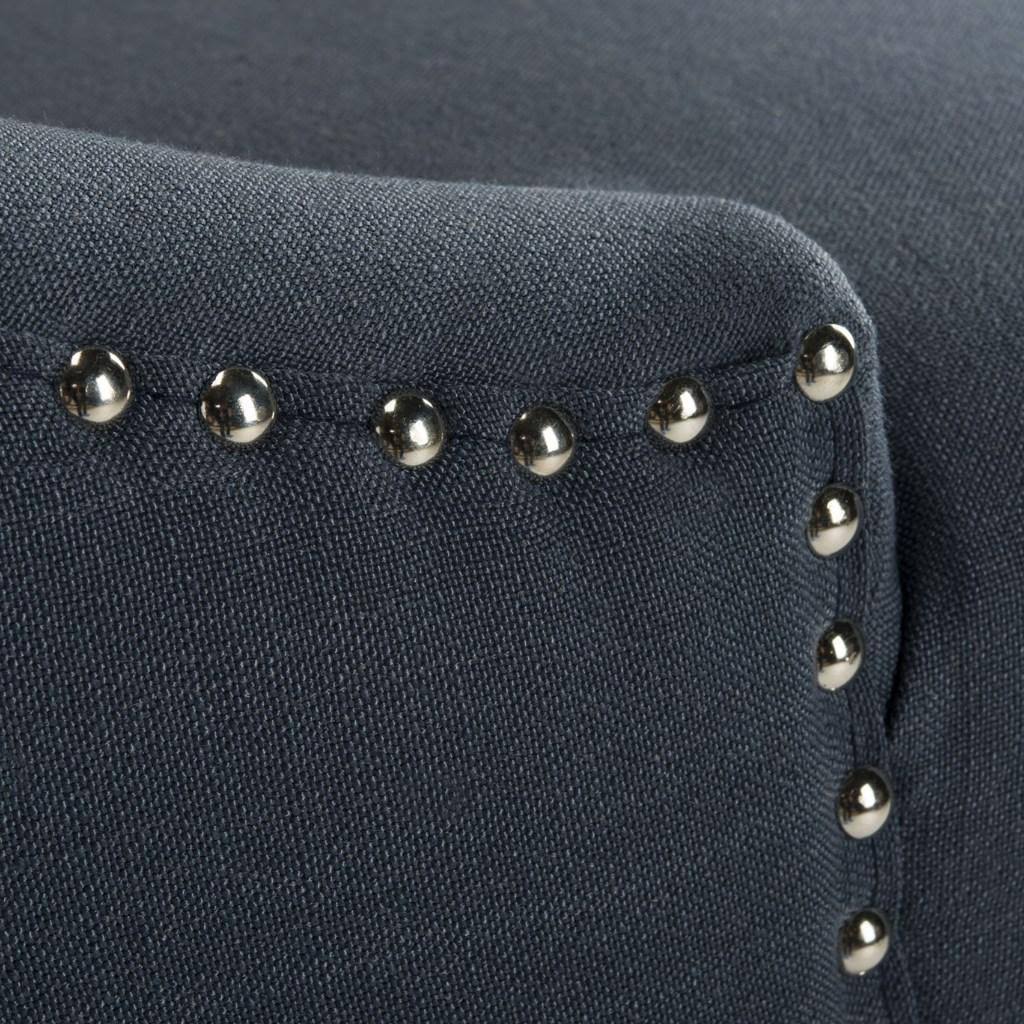 Navy Tufted Wing Back Counter Stool V782375