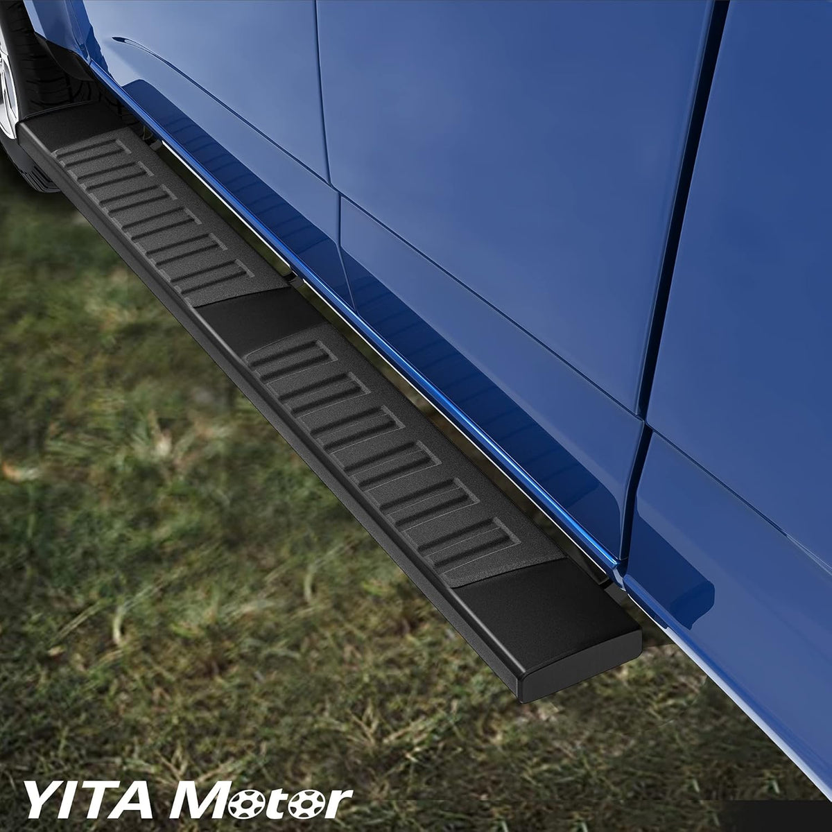6 Inches Aluminum Black Running Boards E534