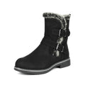 Black Mid Calf Winter Snow Boots J881