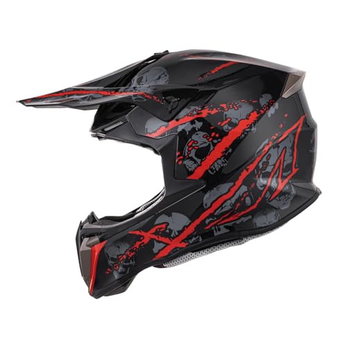 Adult ATV Dirt Bike Helmet Dual Visor with Gloves & Mask Adjustable Sun Visor Motorcycle Helmet Q256209