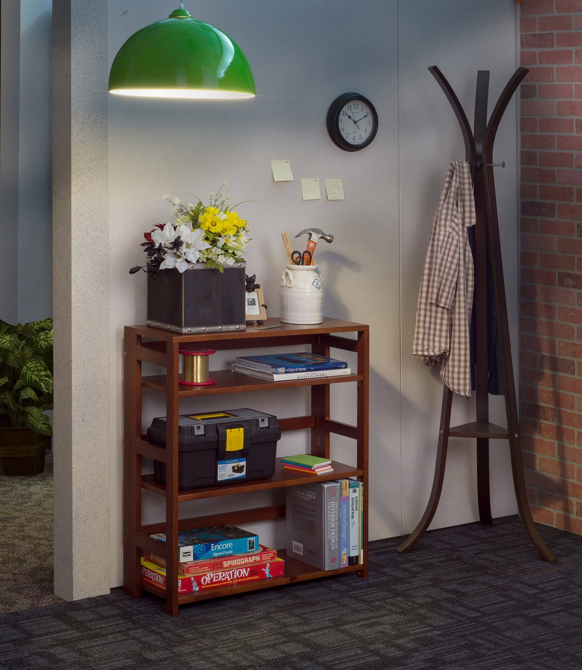 Grey High Folding Bookcase J3374