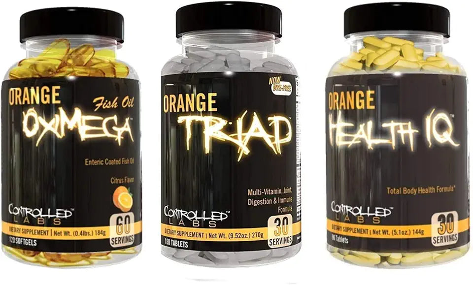 Orange Triad 90 Count, Health IQ 90 Count, Oximega Fish Oil 120 Count H36448