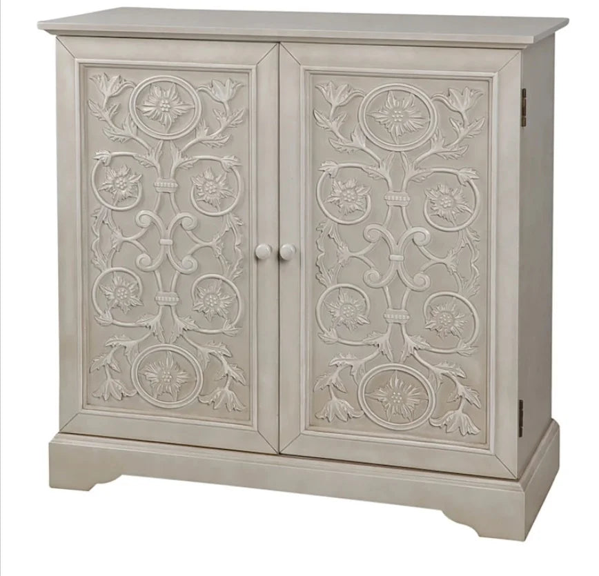 White 2 Door Wood Cabinet R58332