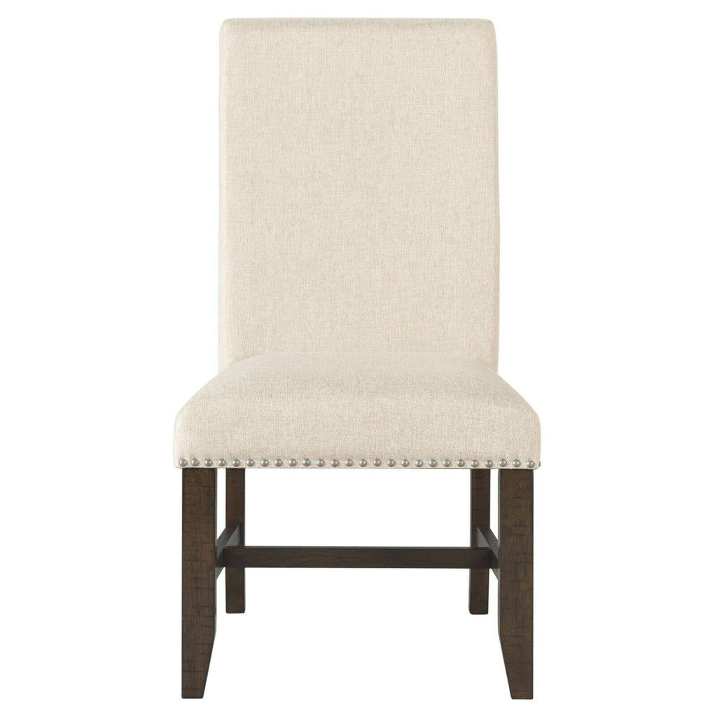 7PC Dining Set Table & 6 Fabric Side Chairs C828007