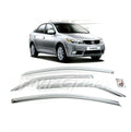 Chrome Window Wind Visors Sun Rain Deflectors Guards for Kia Forte 2009 - 2012 B7023