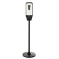 White Automatic Gel Hand Sanitizer and Soap Dispenser with Floor Stand L213
