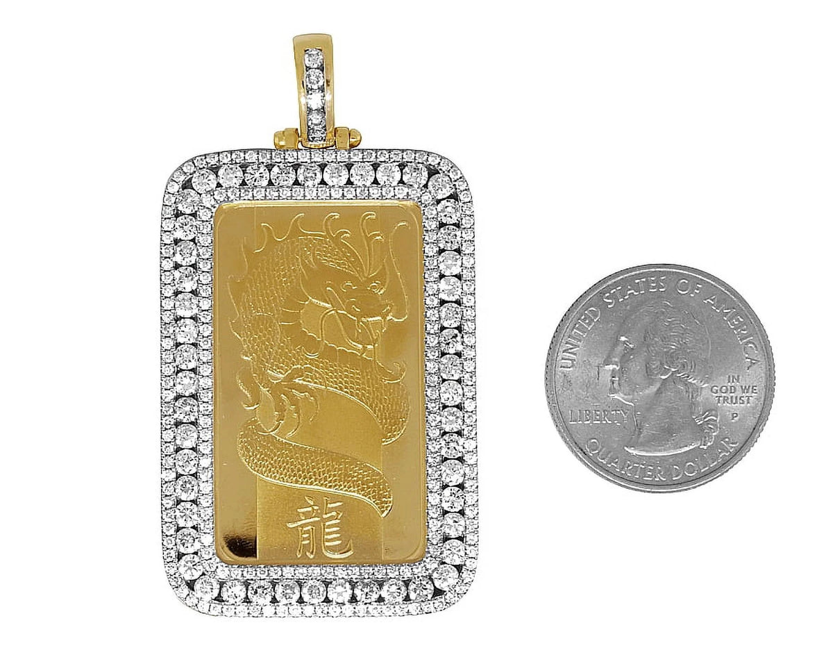 24K Yellow Gold Real Diamond Pendant (7.5 Ct) R378