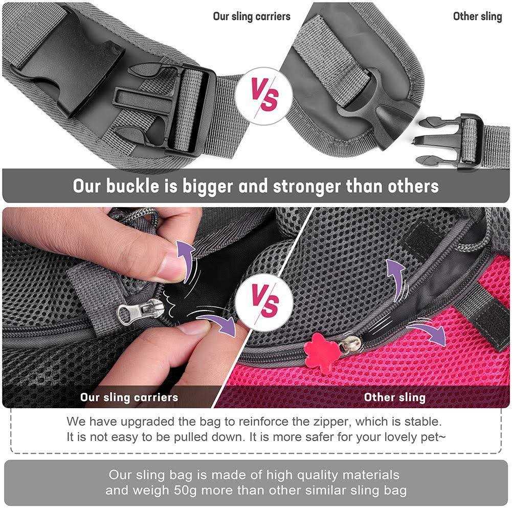 Breathable Mesh Pet Dog Sling Carrier F13896
