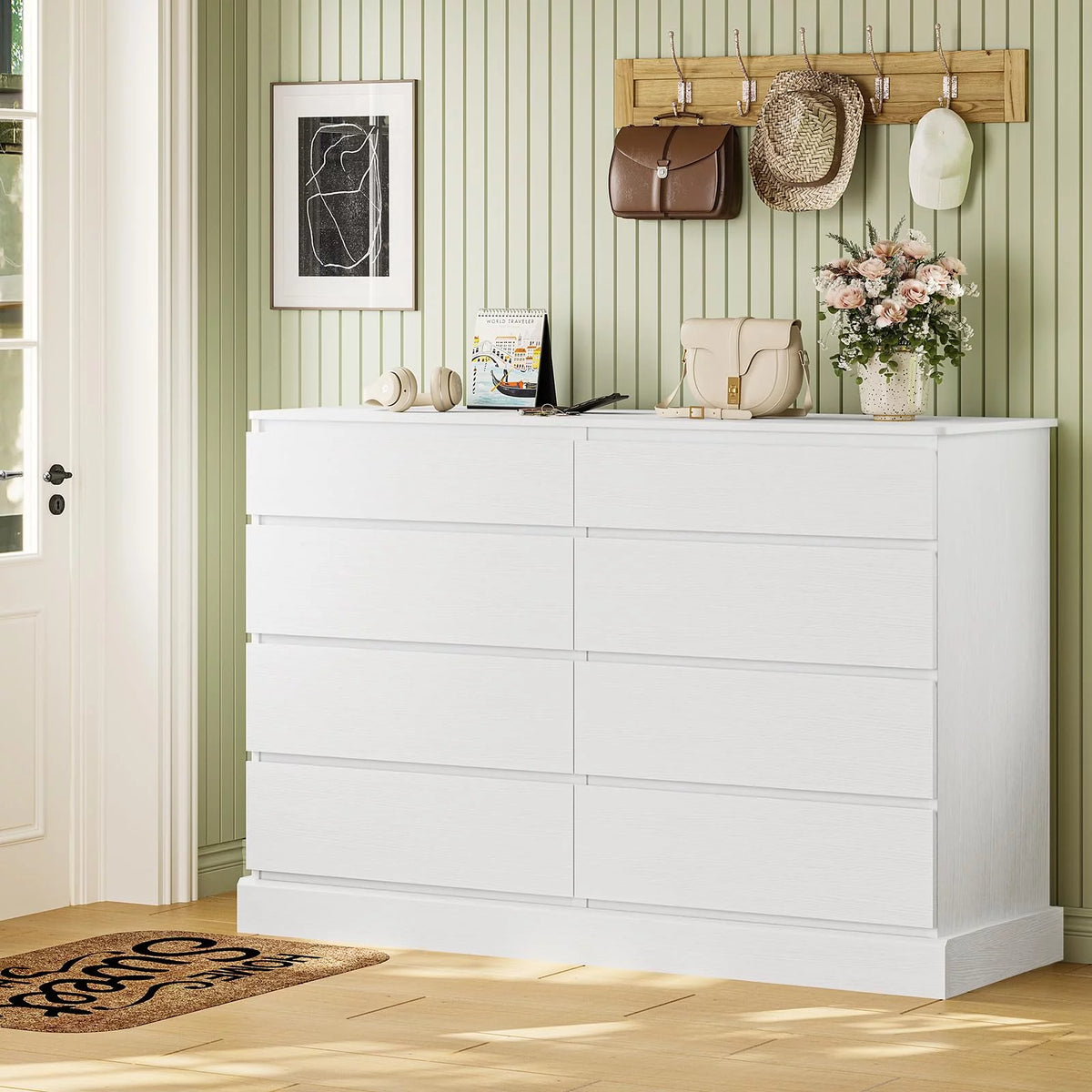 Black 6 Drawer Double Dresser L739531