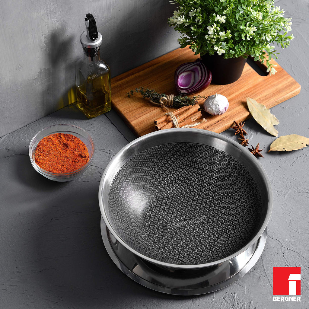 20 Cm Stainless Steel Non Stick Tasra With Lid I206