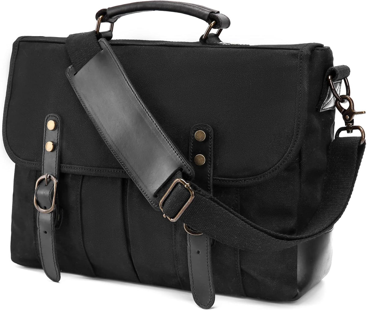 15.6 Inch Canvas Leather Messenger Bag S166614